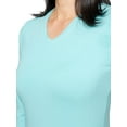 thumbnail image 3 of Insect Shield Women's UPF Dri-Balance Long Sleeve V-Neck T-Shirt, Aqua, Small, 3 of 3