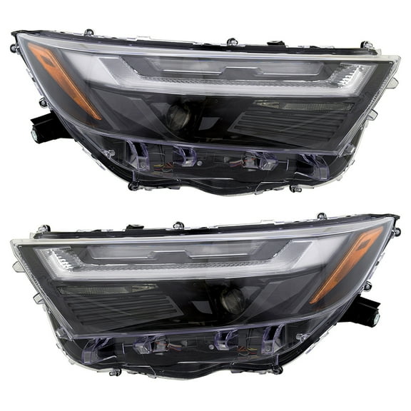 New Pair Headlights Compatible With Toyota RAV4 Hybrid SE Sport Utility 4 Door 2.5L 2023 By Part Numbers To2503315 81110-0R360 811100R360 To2502315 81150-0R360 811500R360