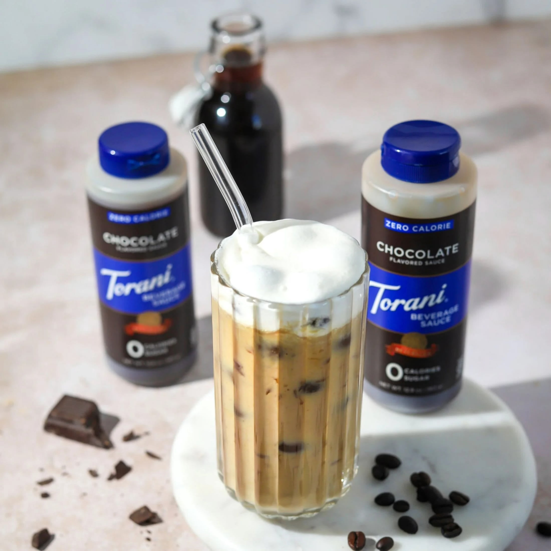 (4 pack) Torani Zero Calorie Chocolate Sauce 12.8 oz