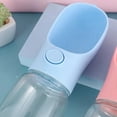 thumbnail image 2 of Portable Dog Water Bottle with Leak Proof Dispenser  Plastic Pet Water Bottle for Outdoor Walking  Hiking  and Travel  350ml blue, 2 of 6