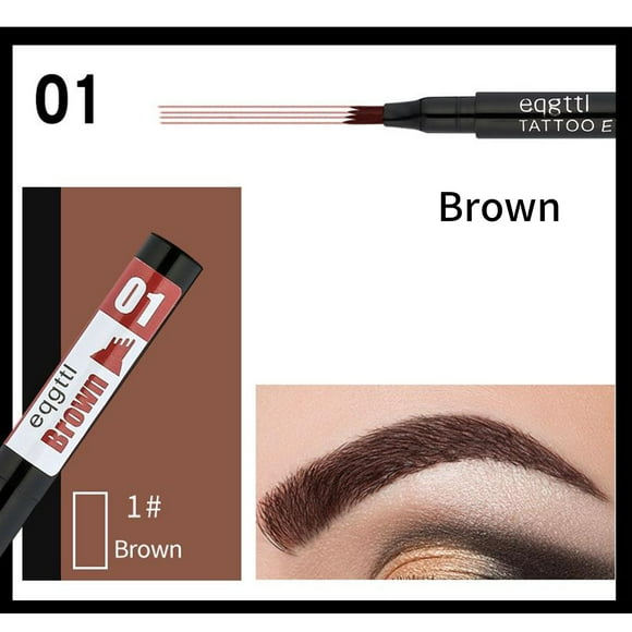 mtvxesu Eyebrow Tinting Kit, Four pronged Eyebrow Pencil Makeup Artist Special Natural Three dimensional Eyebrow Pencil 2.5ml Brown Eyebrow Pencil