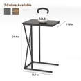 thumbnail image 7 of Manxile C Shaped Side Table, Small End Table for Small Places Living Room Bedroom, Black& Brown Finish, 7 of 7