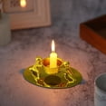 thumbnail image 4 of Portavelas cónico, candelabro, portavelas de pilar para velas de té, diseño artístico Oro, 4 of 8