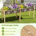 thumbnail image 3 of GVN Planter Garden Boxes Outdoor,Fir Wood Outdoor Raised Garden Bed with Divider Panel and Drainage Holes-Natural, 3 of 7
