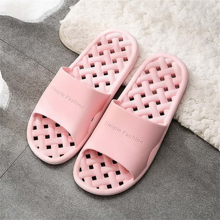 

Alueeu Women s slipper Ladies Couple Slippers Bathroom Slippers Flat Hollow Out Home Slippers