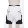 thumbnail image 4 of inlzdz Kids Boys Muay Thai Martial Arts MMA Shorts Kick Boxing Boxer Shorts Training Booty Shorts White L, 4 of 7