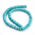 thumbnail image 2 of Natural Howlite Heishi Beads Strands Dyed Heated Flat Round/Disc Turquoise 10x3mm Hole: 1mm 82pcs/strand 15.75 inch, 2 of 3