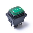 thumbnail image 3 of Rocker Toggle Switch On-Off-On 6 12V DC Car Boat Automobiles Waterproof LED Latching Switches (Green Light), 3 of 6