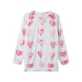 thumbnail image 3 of Mommy and Me Family Matching Sweatshirts Long Sleeve Pullover Heart Print Tee Tops, 3 of 6