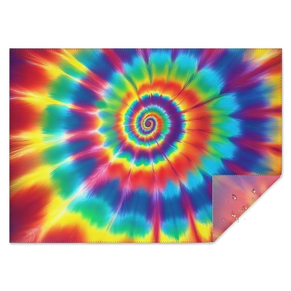 Colorful Tie Dye Star Mandala Pattern Rectangle Tablecloth 60"x84",Waterproof Polyester Rectangle Table Cloth, Wipeable Spillproof Polyester Tablecloth for Dining, Camping, Indoor and Outdoor