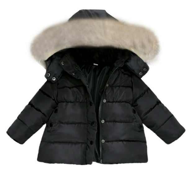 Gibobby Conjunto niña Chaqueta Niños Abajo Bebé Invierno Niños Otoño Niñas Abrigo Ropa de abrigo Niños Trajes y conjunto(Negro, 90)