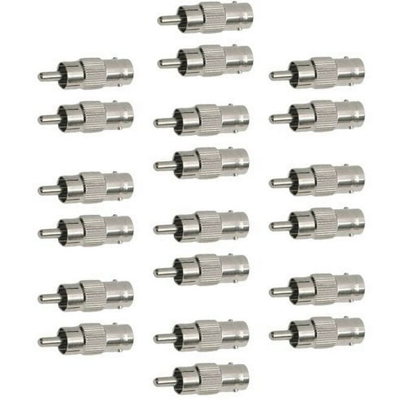 Evertech 20 Pcs BNC Female to RCA Male Coax Connector