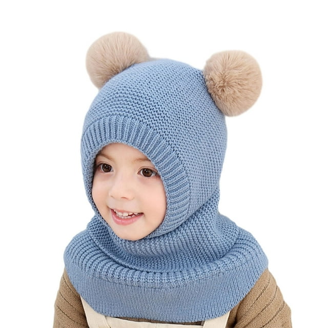 Gorro de invierno Sonducket con bufanda para niño Azul