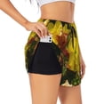 thumbnail image 3 of Lsque Cactus Flowers Printed Women's Running Shorts with Liner Pockets,Elastic Quick Dry Workout Athletic Gym Yoga Shorts,Womens High Waist Shorts-Large, 3 of 9