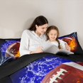thumbnail image 5 of Homewish Rugby Sport Game Full Size Comforter Sets,Football Lovers Bedding Comforter Set,Wbrown Orange Black Bedding Sets For Boys Kids,Super Cozy Room Decor Reversible,3-Piece, 5 of 8