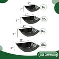 thumbnail image 2 of Exquisite 128 Oz Black Square Plastic Serving Bowls 6 Pack | Large Disposable Bowls For Parties & Buffets, 2 of 7
