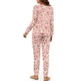 thumbnail image 3 of FOR U DESIGNS Heart Cat Women 2 Piece Pajamas Sets Long Pants Sleepwear Long Sleeve Crew Neck Tops Size 2XL Nightwear with Drawstring for Women Jogger Loungewear, 3 of 6