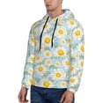 thumbnail image 3 of Sikiie Daisies Flowers Men's Hoodie, Essentials Hoodie, Sweatshirt, Pullover Hooded Sweatshirt for Men-4X-Large, 3 of 7