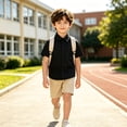 thumbnail image 4 of Boys Button Down Dress Shirts Short Sleeve Uniform Shirt Collared Shirt Basic School Uniform, 4 of 6