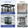 thumbnail image 3 of FiveBox Toothbrush Holders for Bathroom, Stainless Steel Electric Toothbrush Holder, Shower Tooth Brushing Toothpaste Organizer, Tooth Brush Counter Organization for Countertop, Shower, Sink, Black, 3 of 7