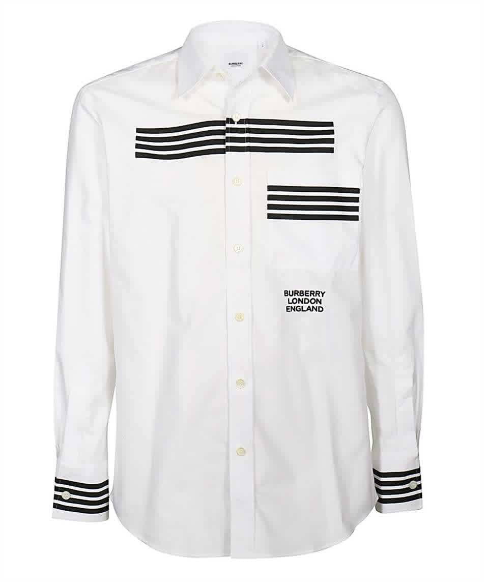 mens white burberry shirt