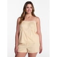 thumbnail image 2 of Joyspun Women's Woven Poplin Sleep Cami Top, Sizes XS-3X, 2 of 6