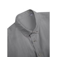 thumbnail image 3 of sogami Men's Breathable Cotton Linen Short Sleeve Button Down Summer Shirt, 3 of 8