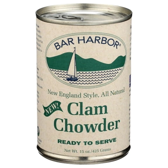 Bar Harbor New England Style Ready To Serve Clam Chowder Soup, 15 Ounce -- 6 per case.