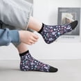 thumbnail image 2 of Fuzoiu Watercolor Marine Animals Print Adult Socks, Crew Moisture-wicking Socks, Unisex Cushion Crew Socks,Casual Sports Ankle Socks, 2 of 7