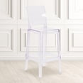thumbnail image 2 of Bowery Hill Square Back Ghost Bar Stool in Transparent Crystal, 2 of 6