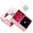 thumbnail image 3 of Collar con colgante de corazón de cristal para mamá, caja de regalo con seis rosas, te quiero, regalo de aniversario para el día de las madres, 3 of 4