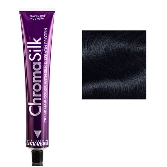 PRAVANA - ChromaSilk Permanent Creme Hair Color [ 1/1N Black ] 3 Oz. * BEAUTY TALK LA *