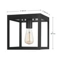 thumbnail image 2 of 1-Light Matte Black Outdoor Flush Mount Ceiling Light with Clear Glass Shade, 2 of 6