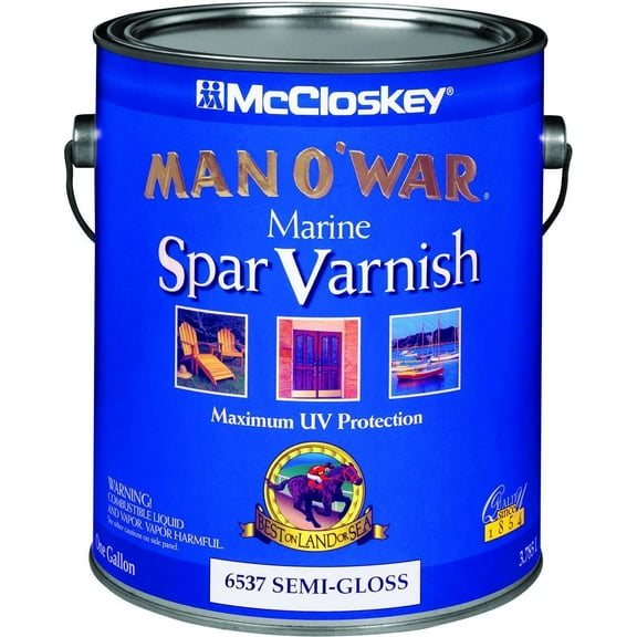 McCloskey Man O War Spar Varnish Satin Gloss - Water-Resistant - 1 gal