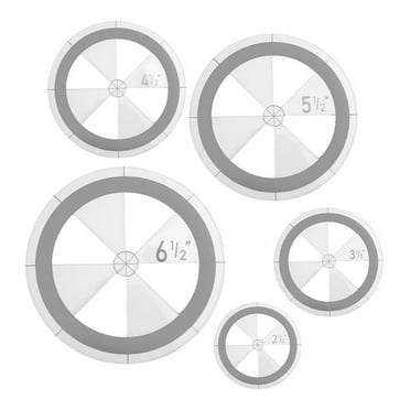 5Pcs Circle Ruler Quilting Template Set, Templates for Drafting Acrylic Round Quilt Cutter