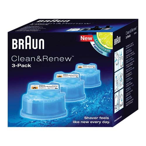 Braun Syncro Shaver System Clean & Renew Refills 3 Refills AD : :  Health & Personal Care