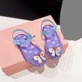 thumbnail image 5 of Viluyesy Girls Jelly Sandals Kids Summer Closed Toe Hook Loop Strap Glitter Butterfly Beach Water Shoes Purple Size 13 Little Kids, 5 of 10