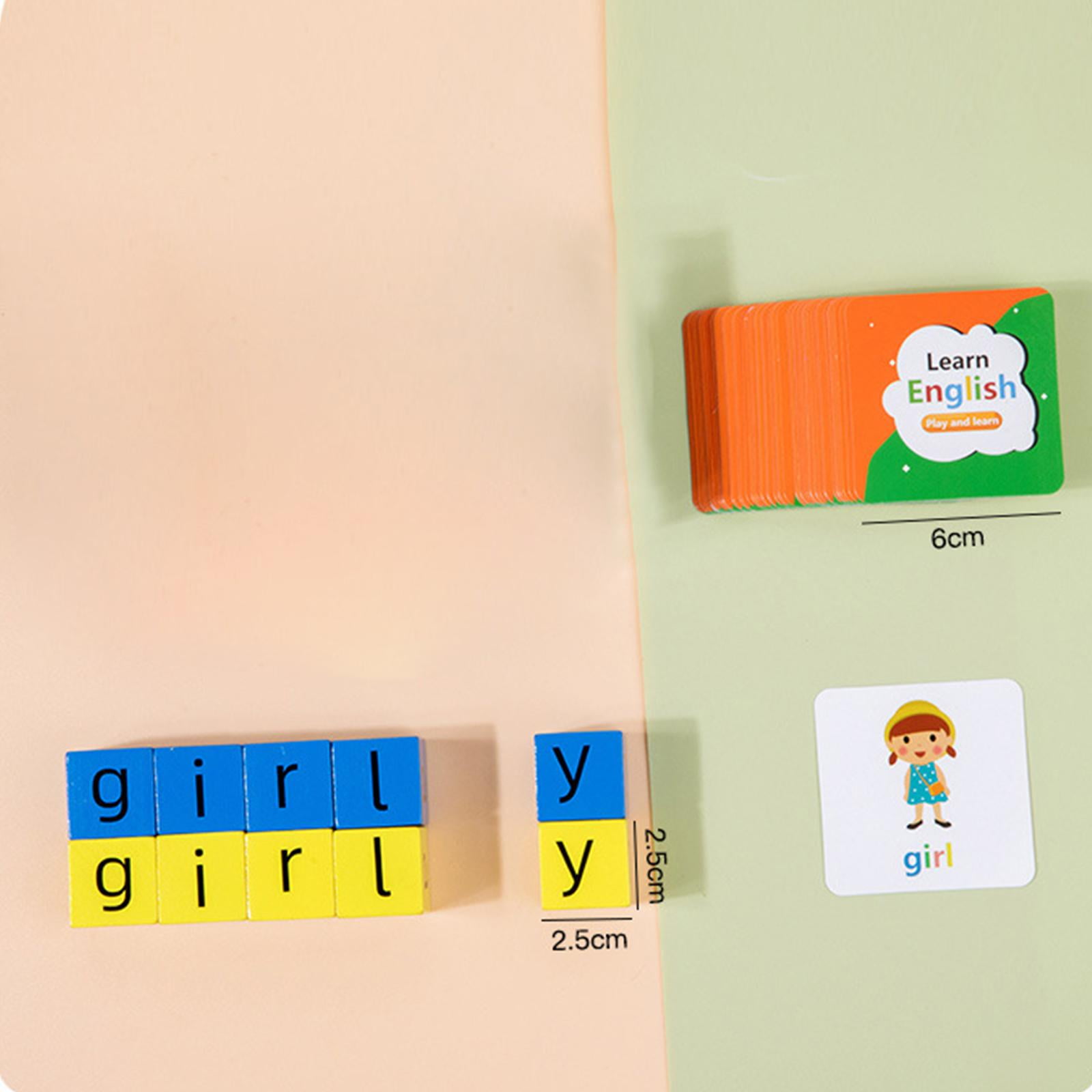 Wooden Blocks Spelling Game Crossword Puzzle for 3 4 5 6 Year Old Boys  Girls 20pcs Small Blocks | Walmart Canada