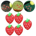 thumbnail image 3 of 5Pcs Tennis Vibration Dampener, Shock Absorber Tennis Racket Damper for Outdoor Red Strawberry, 3 of 6