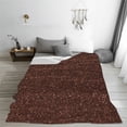 thumbnail image 5 of Cauagu Dark Brown Glitter Pattern Flannel Bed Blankets,Fleece Blanket Comfortable Air Conditioning Blanket for Sofa Bed Travel Couch & Living Room -80"x60", 5 of 8