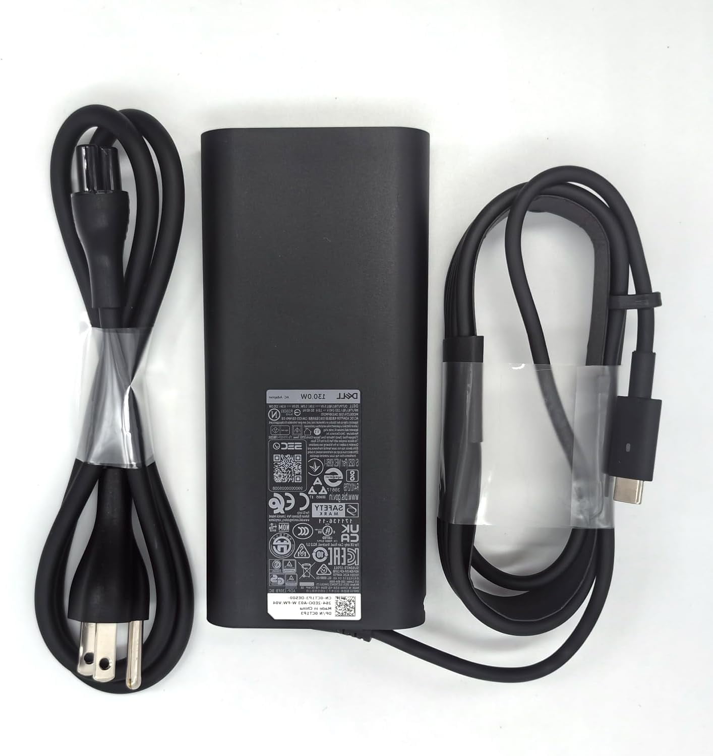 Dell Laptop Charger 130W USB C Type C AC Adapter,XPS 15 9500 9510 9520 XPS 17 9700 9710 9720 9730 AC Charger, Black, DA130PM170