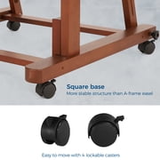 VISWIN Double Mast Extra Large H-Frame Easel,Hold Canvas up to 83-Walnut