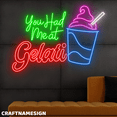 thumbnail image 3 of Craftnamesign Gelati Neon Sign, Italian Ice Cream Wall Art, Gelato Wall Decor, 3 of 5