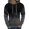thumbnail image 1 of "Xishao Sudadera con Capucha para Hombre, con Estampado Degradado, Ropa Deportiva para Diario, Básica, Informal, De Gran Tamaño, Gris Y Blanco" Xishao ropa, 1 of 2