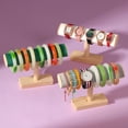 thumbnail image 3 of Baohd Jewelry Display Rack | Showcase Bracelet Collection Durable And Eco-friendly Wood Bracelet Display Display Stand Black 1Set, 3 of 6