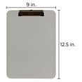 thumbnail image 5 of JAM Paper Plastic Clip Boards, Grey Clipboards, 12/Pack, 9 x 12.5, 5 of 5