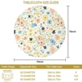 thumbnail image 3 of Pioneer Flower Floral Print Pattern Round Tablecloth 60 X 60 Inch, Wrinkle Resistant Wipeable Table Cloth for Kitchen Dining Picnic Patio Party, 3 of 6