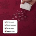 thumbnail image 3 of Spring Jacquard Rectangle Tablecloth, Waterproof Damask Rose Floral Pattern Table Cloth, Washable Decorative Polyester Table Cover for Kitchen/Dining/Parties - Burgundy, 60 x 84 Inch, 3 of 6