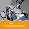 thumbnail image 3 of AURARMLET Handlebar Mirror Mount Clamps 1 Set Aluminum Alloy Enhanced Visibility Silver, 3 of 8