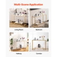 thumbnail image 5 of KFFKFF 2-Tier Glass Console Table, Modern Rectangular Side Table with Tempered Glass Surface and Iron Frame, Gold Console Desk with Anti-Tip Design for Living Room, Hallway, Entryway, or Foyer, 5 of 9
